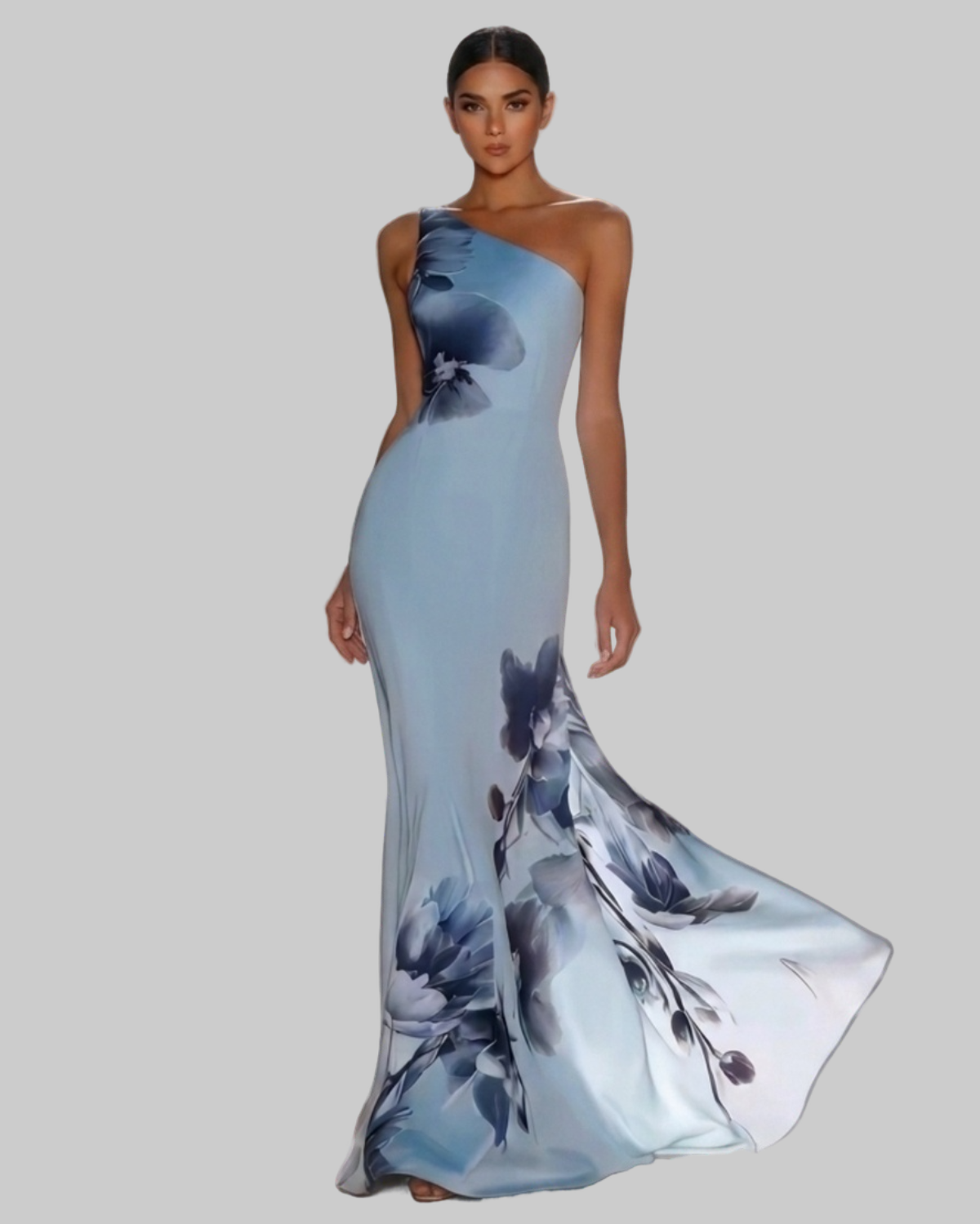 Ladies Chic One Shoulder Long Dress