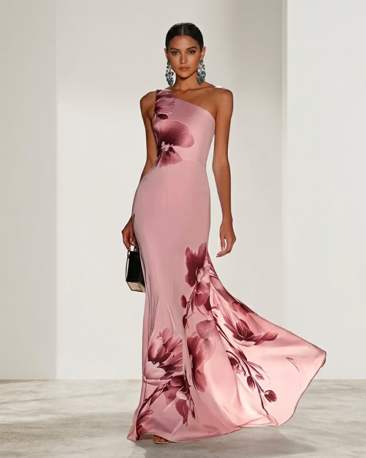 Ladies Chic One Shoulder Long Dress